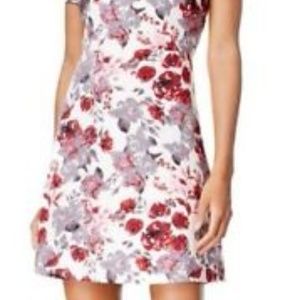NEW Kensie Dress Sz Large Floral Print Above Knee